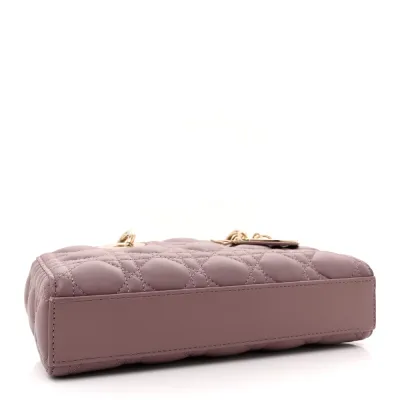 Dior Small Lady D-Joy Peony Pink Cannage Lambskin Leather Gold Hardware