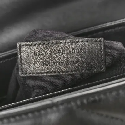 Saint Laurent Mini Loulou Crossbody Bag Black Y-Quilted Monogram Calfskin Leather Gold Hardware