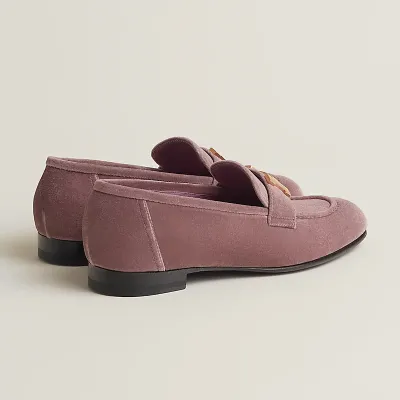 HERMES Paris Purple Loafers