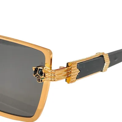 Cartier square frame glasses black gold/black silver/black/green/brown color Size 58口15-145