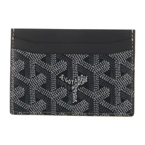 Goyard Small Saint Sulpice Card Holder Grey Goyardine Printed Canvas