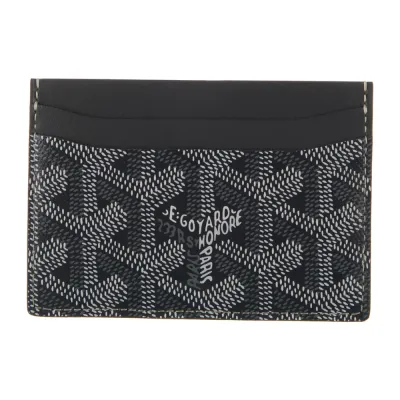 Goyard Small Saint Sulpice Card Holder Grey Goyardine Printed Canvas