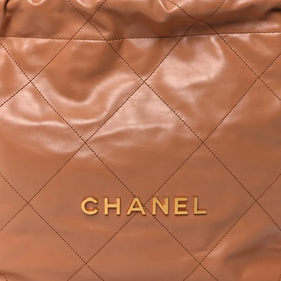 Chanel 22 Bag Calfskin Gold Shoulder Bags