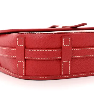 Goyard Belvedere II PM Messenger Bag Red Goyardine Canvas Silver Hardware