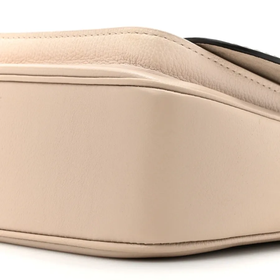 Louis Vuitton Lockme Tender Greige Grained Calfskin Leather Gold Hardware