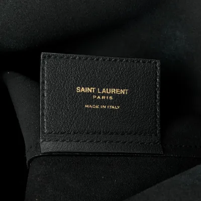 Saint Laurent Large Shopping Tote Black Calfskin Leather