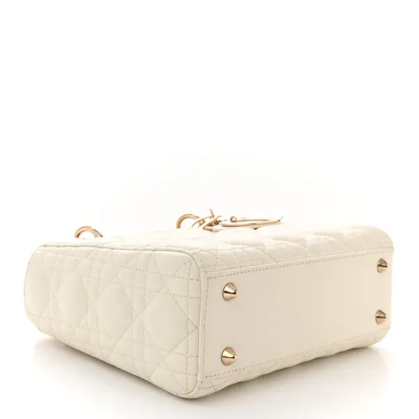 Dior Small My ABCDior Lady Dior White Cannage Lambskin Leather Gold Hardware - Image 6