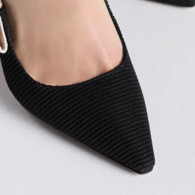 Dior black pointy stiletto heels