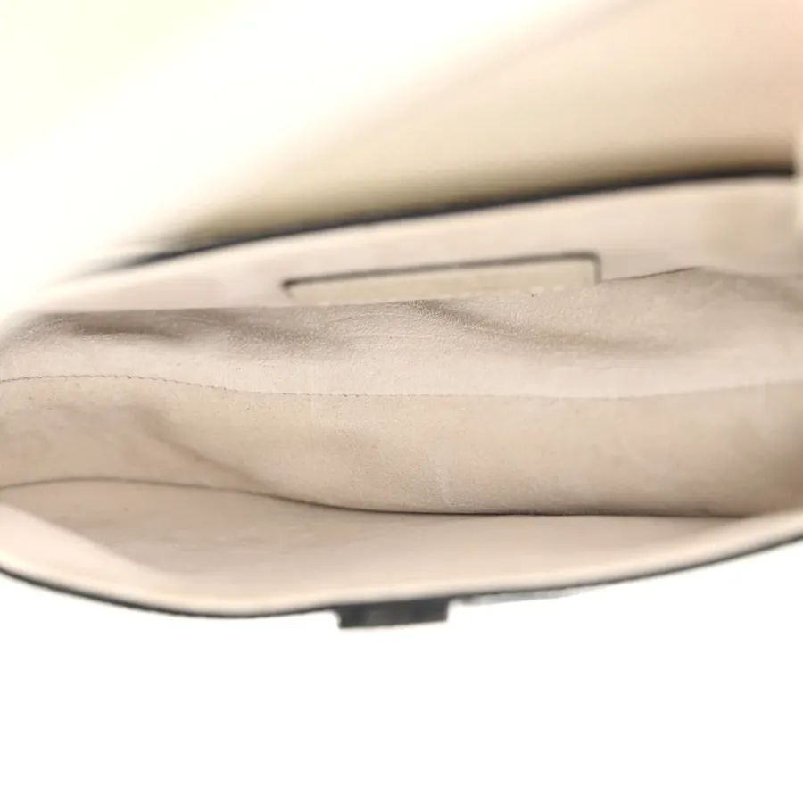 Dior Mini Saddle Bag With Strap White Grained Calfskin Leather Brass Hardware