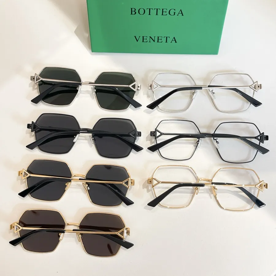 Bottega Veneta glasses gold/silver/transparent black/black/black gold/green silver/brown color Size 63口13-138