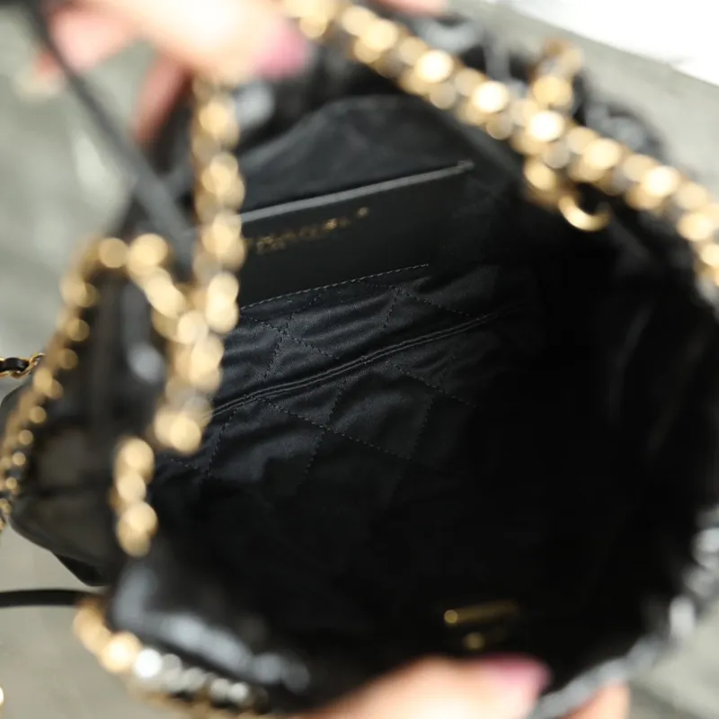 Chanel 22bags Black pearl chain Shoulder Bags