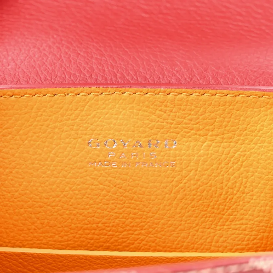 Goyard Saigon Mini Bag Red Goyardine Canvas Silver Hardware