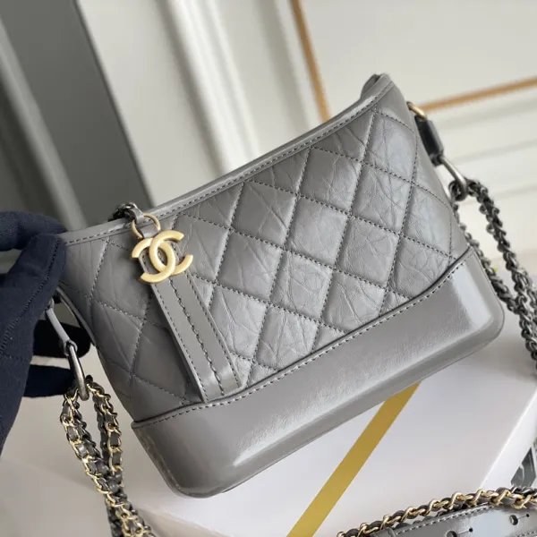 Chanel Grey Bag Quilted Calfskin Leather Shoulder Bags Crossbody Bags - Image 3