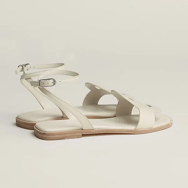 HERMES white Black Sandal - Image 4