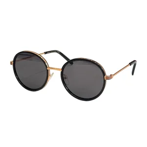 Gucci round frame glasses black gold/white/black silver/beige/blue silver color Size 57口18-145