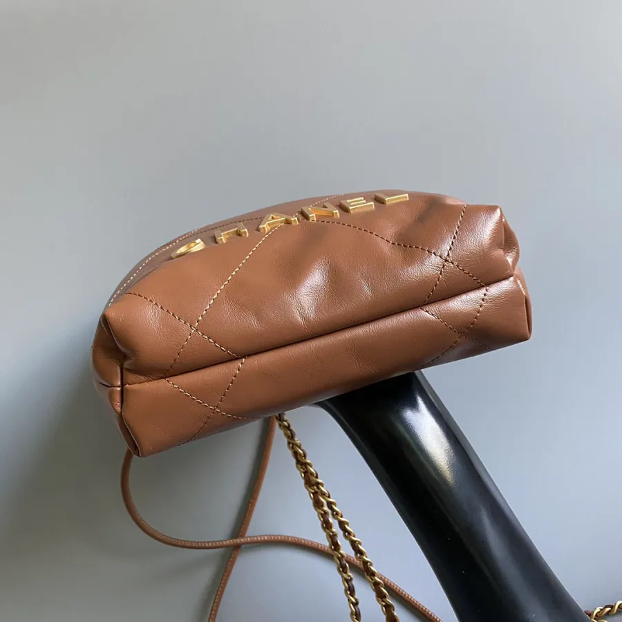 Chanel 22bags Brown / Yellow Shoulder Bags