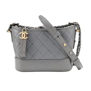 Chanel Grey Bag Quilted Calfskin Leather Shoulder Bags Crossbody Bags