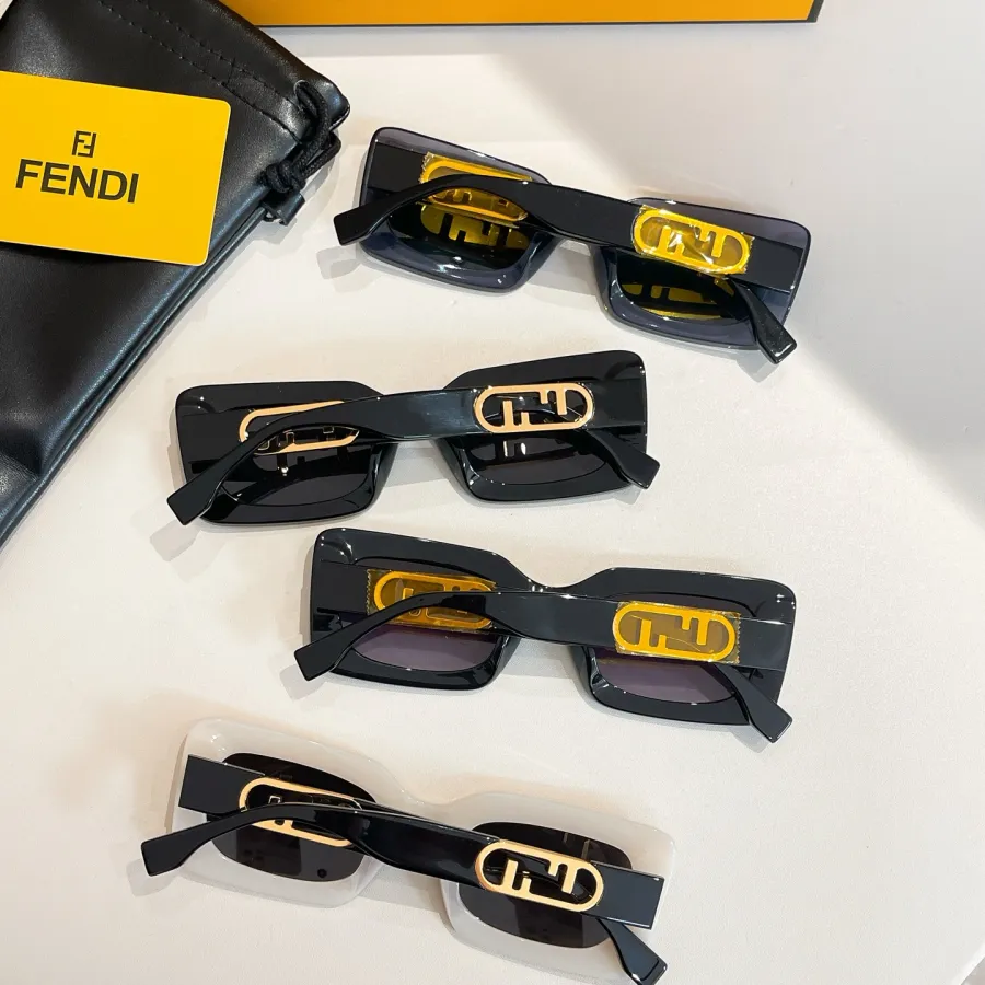 Fendi square frame glasses black gold/eggplant/grey/nude black color Size 55口17-145