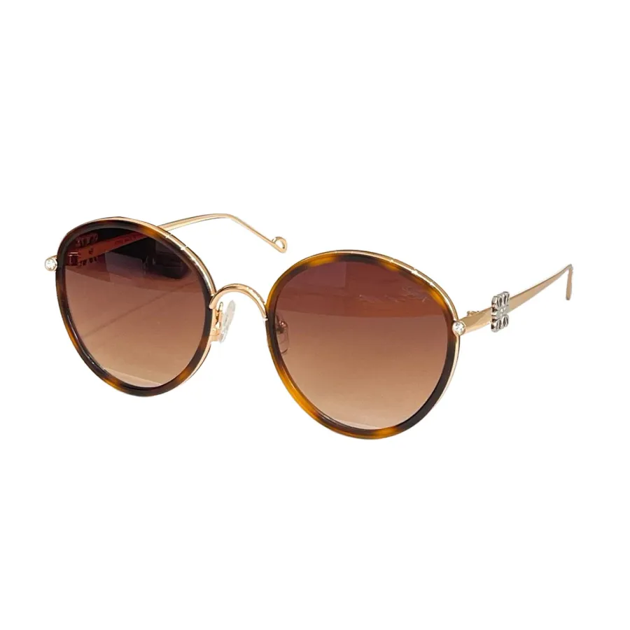 Loewe round frame glasses eggplant/black/blue/white/leopard color Size 54口21-142