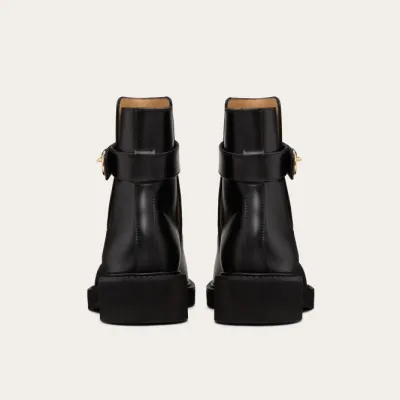 VALENTINO VLOGO LOCKER Calf leather ankle boots (heel height 4cm)