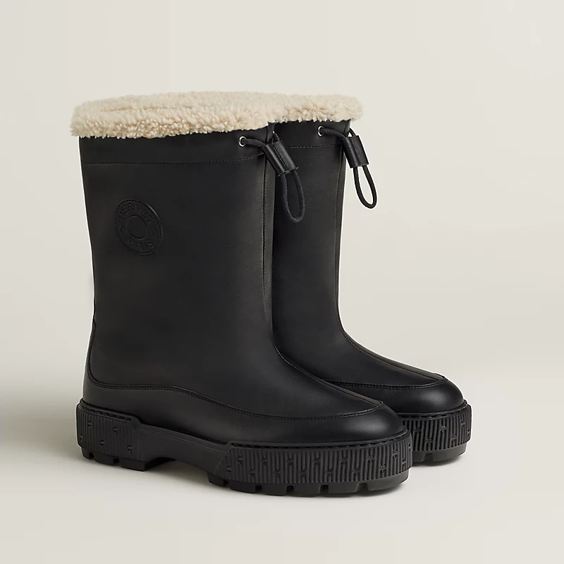 HERMES Journey Black botas de tornozelo