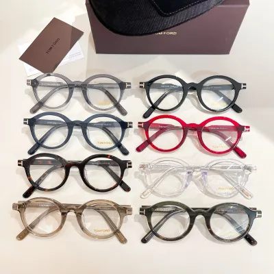 Tom Ford round frame glasses red/grey/black/blue/leopard/tawny/transparent/green leopard color Size 45口22-145