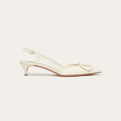 VALENTINO Calf leather strappy heels (4cm high heel)