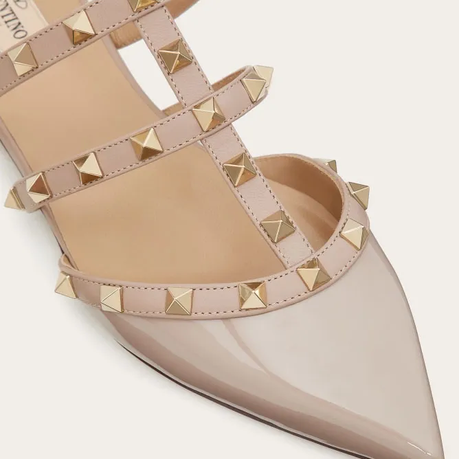 VALENTINO patent leather studded Muller shoes
