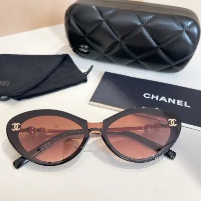 CHANEL glasses black bronze color size 56口18-145