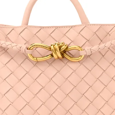 Bottega Veneta Small Intrecciato Andiamo Shoulder Bag Nude Nappa Leather