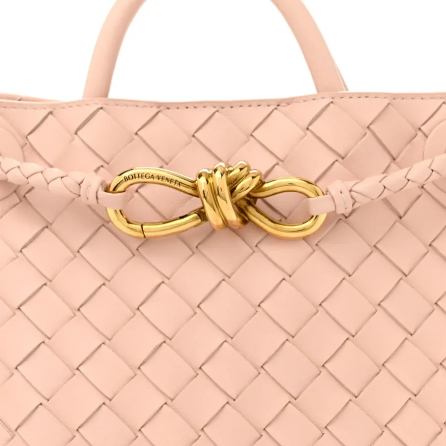Bottega Veneta Small Intrecciato Andiamo Shoulder Bag Nude Nappa Leather
