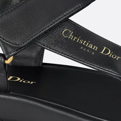 Dior black thick bottom Sandal