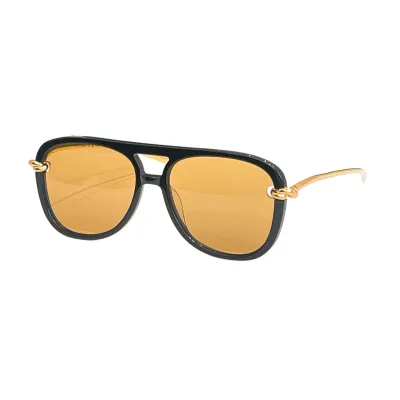 Bottega Veneta Pilot glasses black gold/orange black/brown leopard/rust leopard/white/eggplant/brown red/blue orange color Size 56口16-145