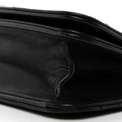 Gucci Mini GG Marmont Bag Black Calfskin Matelassé Leather Aged Gold Hardware