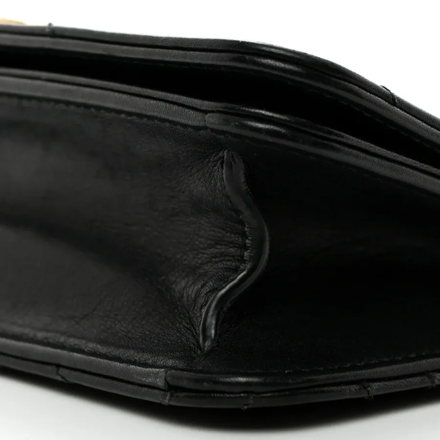 Gucci Mini GG Marmont Bag Black Calfskin Matelassé Leather Aged Gold Hardware