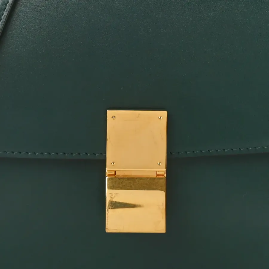 Celine Medium Classic Box Medium Flap Bag Amazone Box Calfskin Leather Gold Hardware