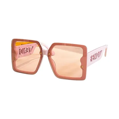 Fendi square frame glasses black/brown/white/pink/green/leopard color Size 55口19-145