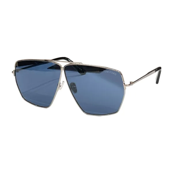 Tom Ford Pilot glasses blue silver/brown leopard/eggplant/silver color Size 67口2-135