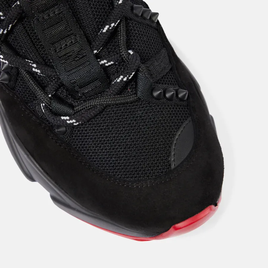 Christian Louboutin Black suede trimmed sneakers