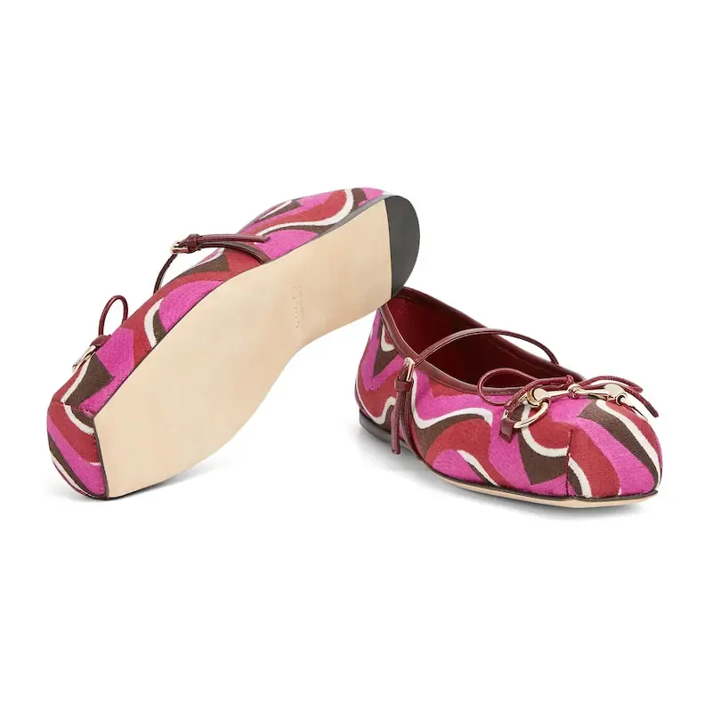 Gucci red Ballet Shoes Flat Shoes