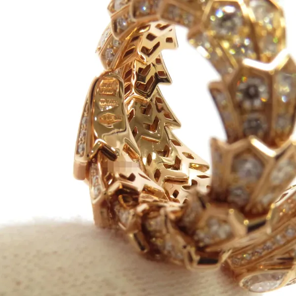 BVLGARI Serpenti Full Diamond Ring Size ML - Image 6