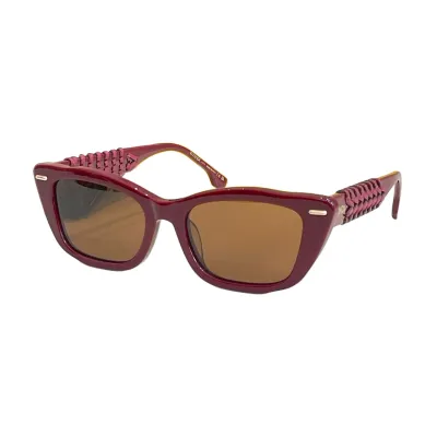 Fendi square frame glasses pink/white/leopard/brown black/eggplant/red/rust black/black color Size 53口20-140