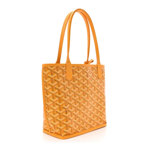 Goyard Reversible Mini Anjou Tote Yellow Goyardine Canvas - Image 3