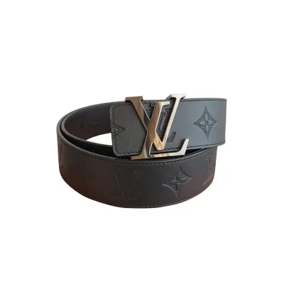 Louis Vuitton Men's Initiales Belt In Black Calfskin With Gold/Silver Hardware 40mm