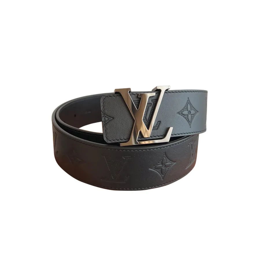 Louis Vuitton Men's Initiales Belt In Black Calfskin With Gold/Silver Hardware 40mm