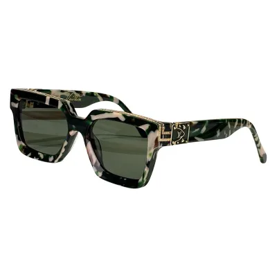 Louis Vuitton square frame glasses red/blue/pink/black/camouflage/tawny/yellow/brat check/black gold/black silver/all black/floral print color Size 58口19-140