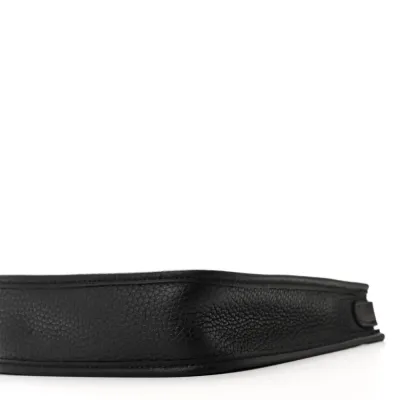 Hermès Evelyne TPM Black Taurillon Clemence Leather Silver Hardware