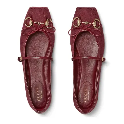 Gucci red Ballet Shoes Flat Shoes