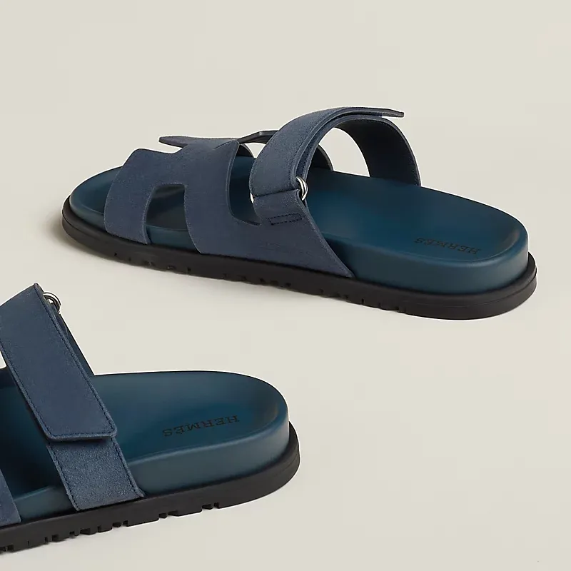 HERMES Chypre Blue Slippers