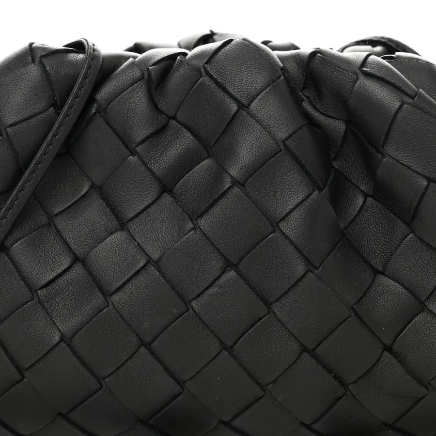 Bottega Veneta Mini Intrecciato Pouch Black Nappa Leather